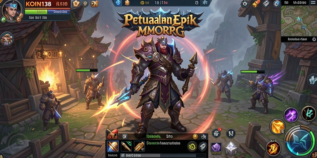 Gambaran gameplay MMORPG yang intens dan mengasyikkan di KOIN138.