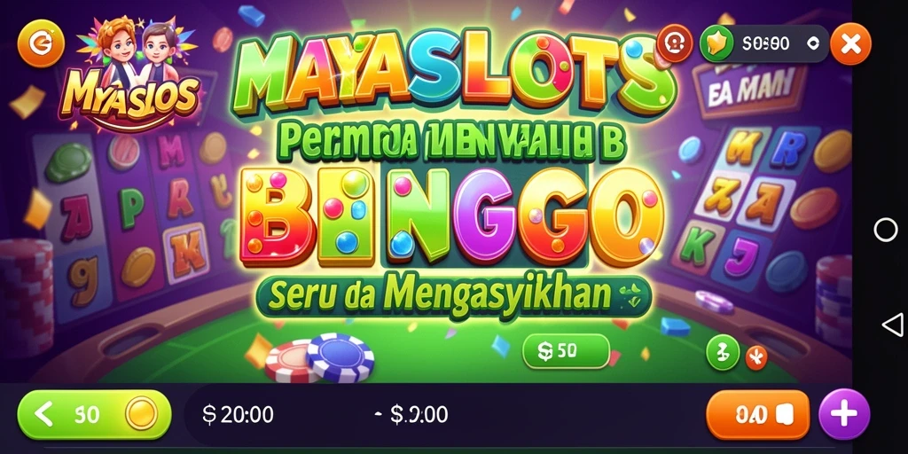 Tampilan gameplay menarik pada aplikasi Bingo MAYASLOTS.