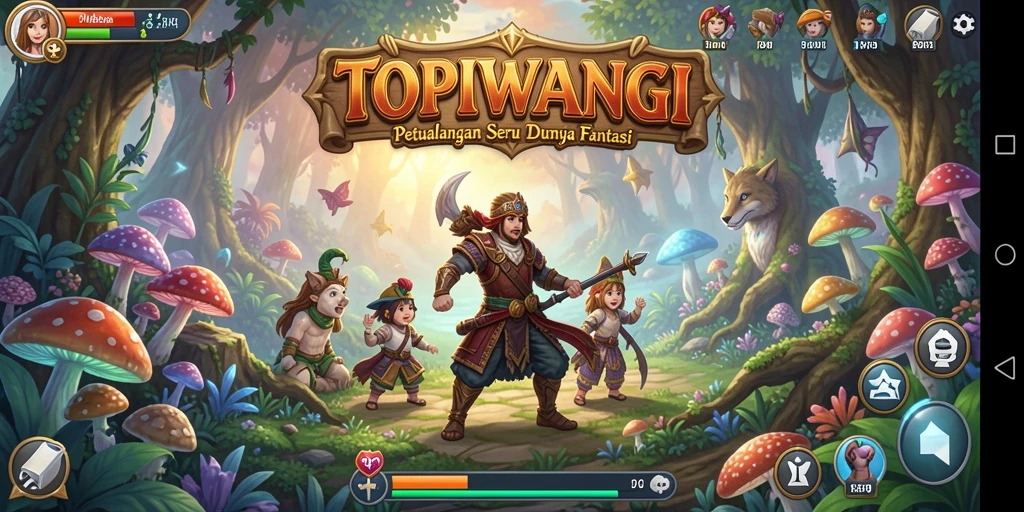 Tampilan gameplay seru dalam petualangan RPG yang menarik.
